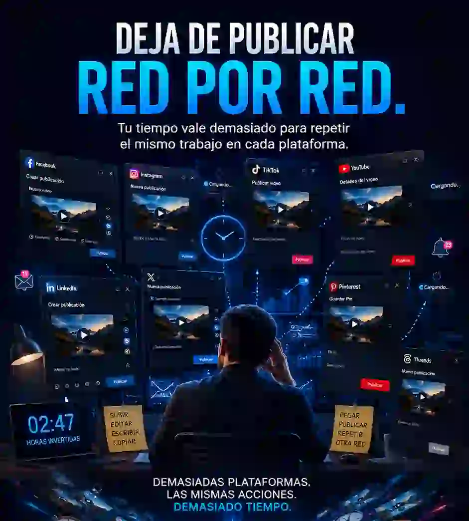 Menos trabajo repetitivo al gestionar redes sociales